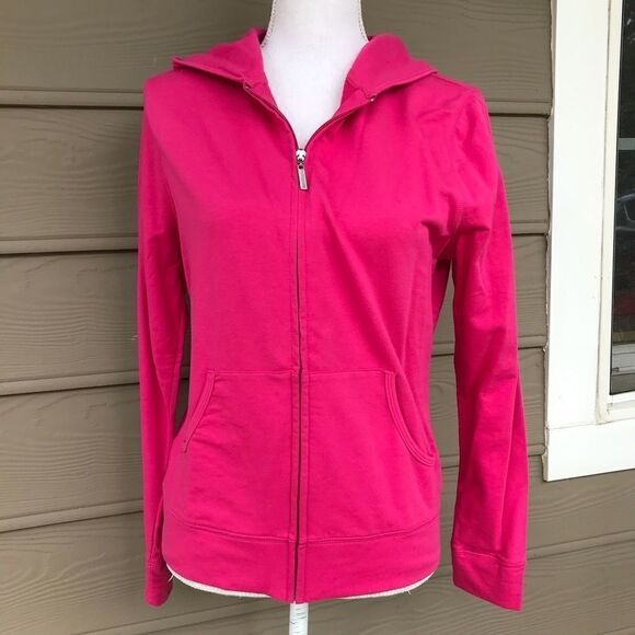 Zenana Outfitters Hoodie Pink Athletic Jacket L - Picture 1 of 9